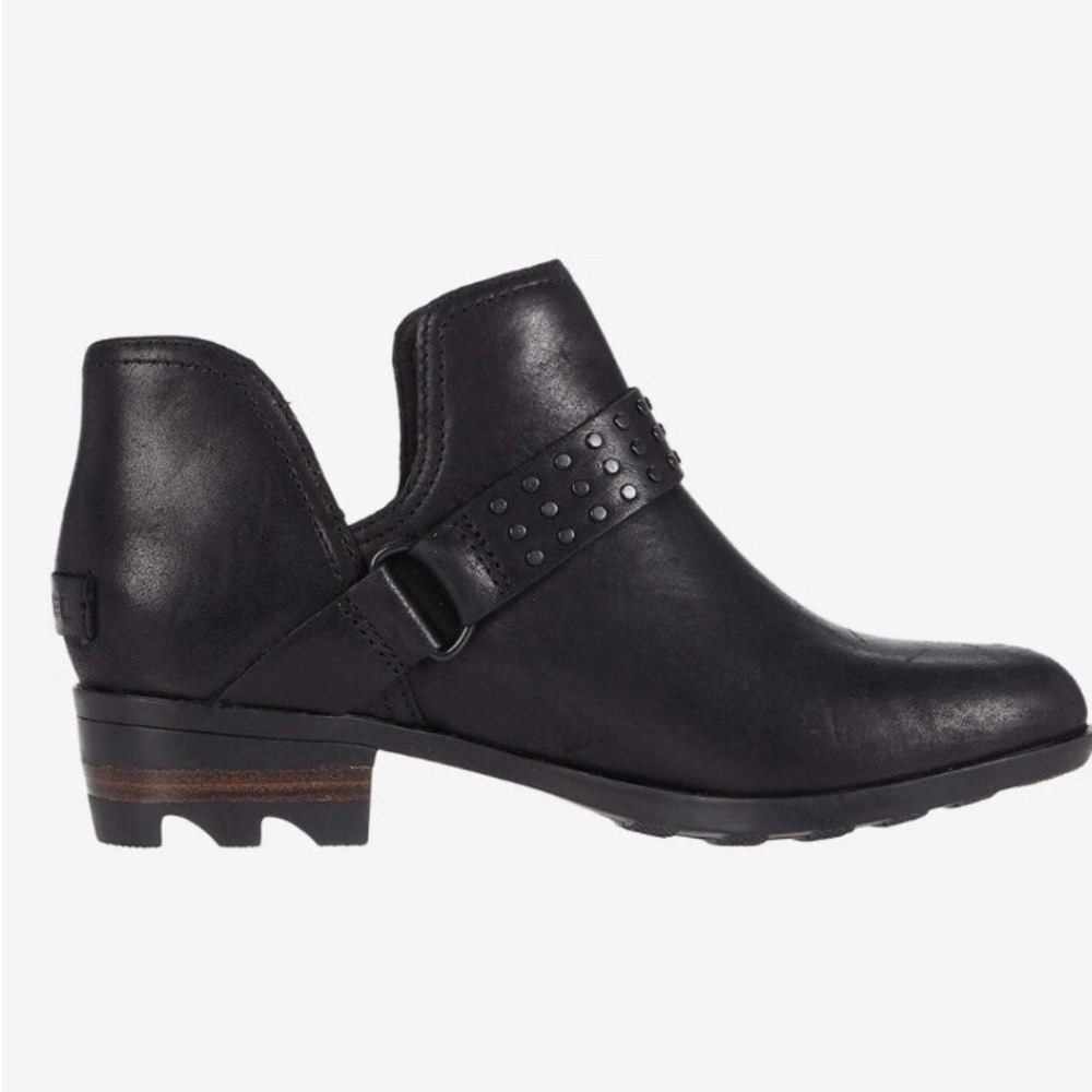 SOREL Lolla II Strap Leather Ankle Booties - 7.5